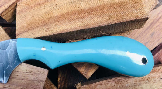 |NB KNIVES| CUSTOM HANDMADE COWBOY BULL CUTTER KNIFE WITH LEATHER SHEATH
