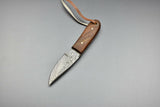 CUSTOM HANDMADE DAMASCUS STEEL EDC KNIFE HANDLE WALNUT WOOD