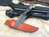 CUSTOM HANDMADE 5160 SPRING STEEL BUSH CRAFT SURVIVAL KNIFE