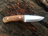 CUSTOM HANDMADE HIGH Corban Steel SCANDI GRIND BUSHCRAFT KNIFE HANDLE ROSEWOOD