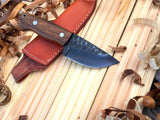 CUSTOM HANDMADE 1095 HIGH CARBON STEEL HUNTING,BUSHCRAFT KNIFE HANDLE ROSEWOOD