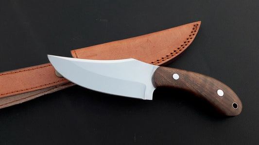 CUSTOM HANDMADE D2 TOOL STEEL HUNTING/ OUTDOOR KNIFE HANDLE ROSEWOOD