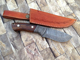 CUSTOM HANDMADE DAMASCUS STEEL KNIFE /ROSEWOOD HANDLE