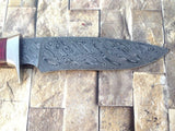 CUSTOM HANDMADE DAMASCUS STEEL KNIFE /ROSEWOOD HANDLE