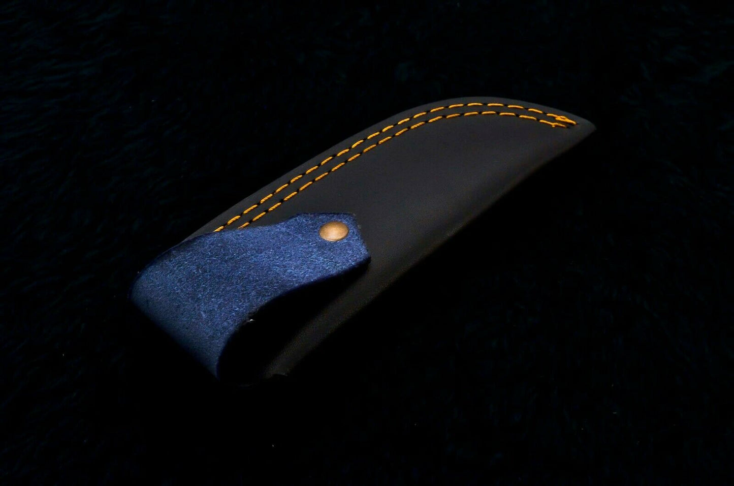 CUSTOM HANDMADE DAMASCUS GUTHOOK KNIFE HANDLE MATERIAL DOLLAR SHEET, STEEL BOLSTER, MOSAIC PIN