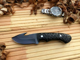 CUSTOM HANDMADE 1095 H.C STEEL KNIFE/ MICARTA TANG WORK HANDLE