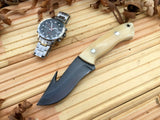 CUSTOM HANDMADE 1095 H.C STEEL KNIFE/ CAMEL BONE TANG WORK HANDLE