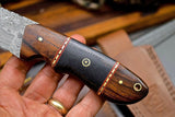 Handmade Damascus Walnut-Burl Wood-Hunting-Utility-Blade EDC Knife HANDLE = Walnut-Burl Wood - NB CUTLERY LTD