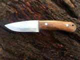 CUSTOM HANDMADE HIGH Corban Steel SCANDI GRIND BUSHCRAFT KNIFE HANDLE ROSEWOOD