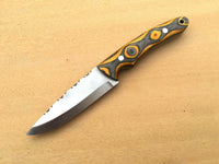 CUSTOM HANDMADE 5160 HIGH CARBON STEEL SCANDI GRIND BUSH CRAFT KNIFE