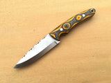 CUSTOM HANDMADE 5160 HIGH CARBON STEEL SCANDI GRIND BUSH CRAFT KNIFE
