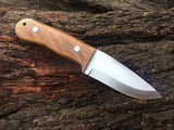 CUSTOM HANDMADE HIGH Corban Steel SCANDI GRIND BUSHCRAFT KNIFE HANDLE ROSEWOOD