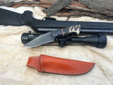CUSTOM HANDMADE 5160 SPRING STEEL BUSH CRAFT SURVIVAL KNIFE