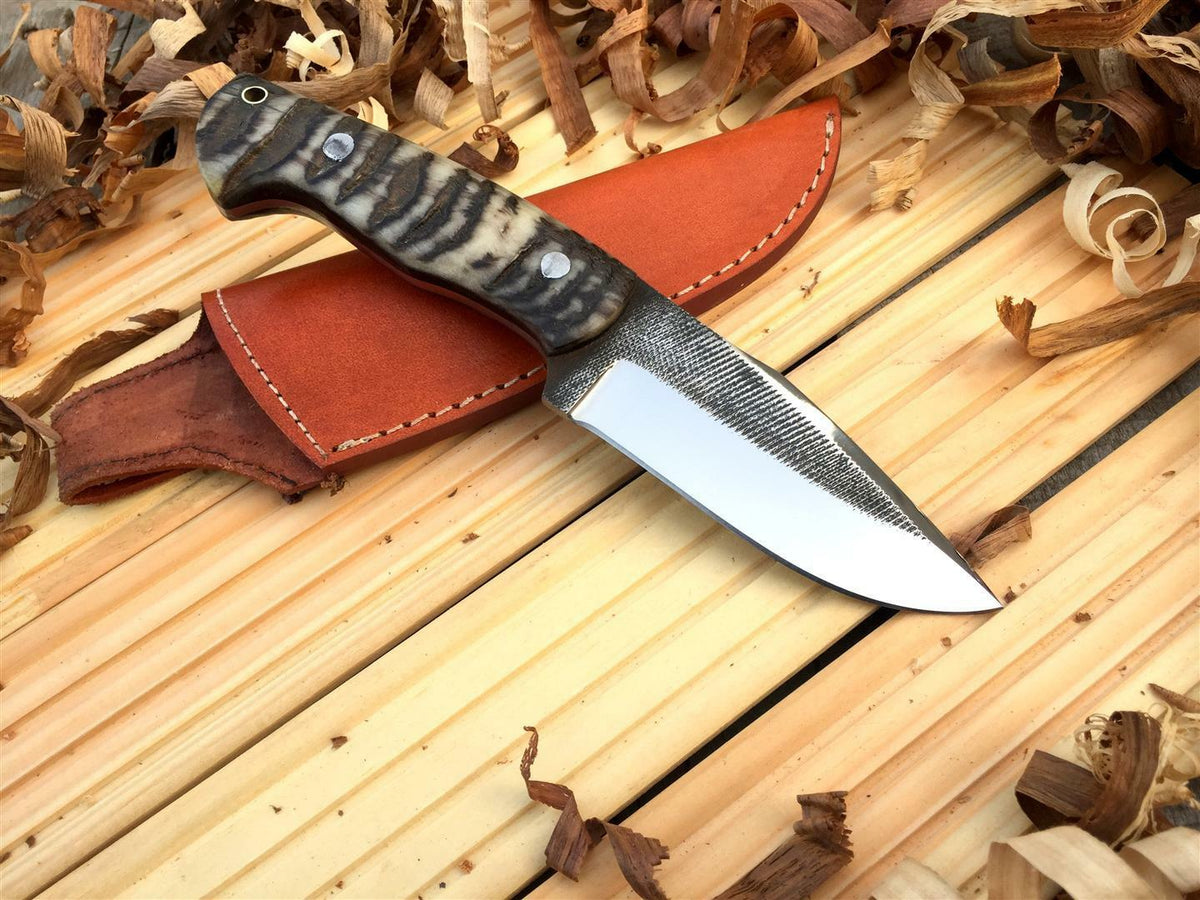CUSTOM HANDMADE HUNTING BUSHCRAFT KNIFE FROM FILE