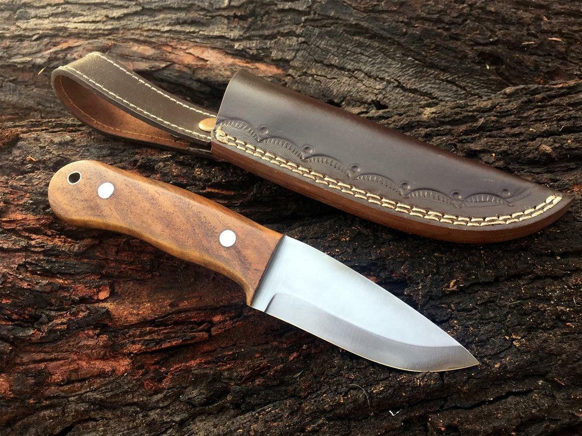 CUSTOM HANDMADE HIGH Corban Steel SCANDI GRIND BUSHCRAFT KNIFE HANDLE ROSEWOOD
