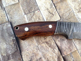 CUSTOM HANDMADE DAMASCUS STEEL KNIFE /ROSEWOOD HANDLE
