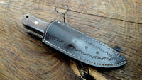 CUSTOM HANDMADE 1095 STEEL HUNTING KNIFE Handle Material : Micarta Wood