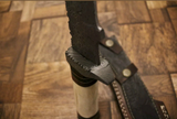 Beautiful Custom Handmade Damascus Steel Bowie knife" Camel Bone & Wood Handle