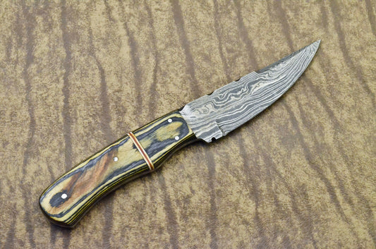 CUSTOM HANDMADE DAMASCUS STEEL hunting KNIFE handle dollar sheet