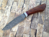 CUSTOM HANDMADE DAMASCUS STEEL KNIFE /ROSEWOOD HANDLE