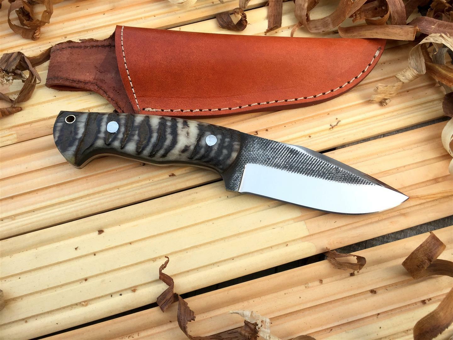 CUSTOM HANDMADE HUNTING BUSHCRAFT KNIFE FROM FILE