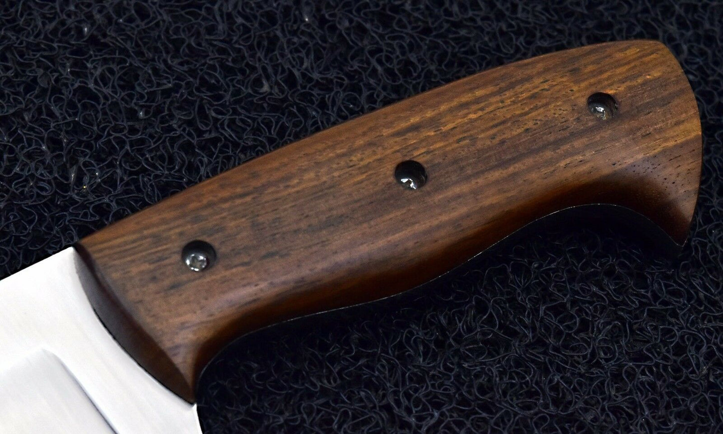 CUSTOM HANDMADE D2 STEEL HUNTING KNIFE WITH ROSEWOOD HANDEL