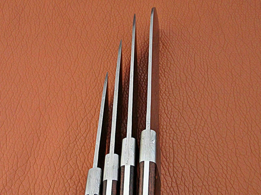 Handmade Damascus Steel 4-Piece Chef Knife Set | Rosewood Handle | 4 Sizes