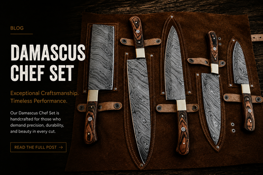 Damascus Chef Knife Set Elevate Your Kitchen with Handcrafted Precision
