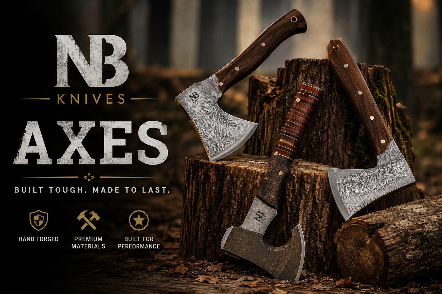 Damascus Handmade Axes