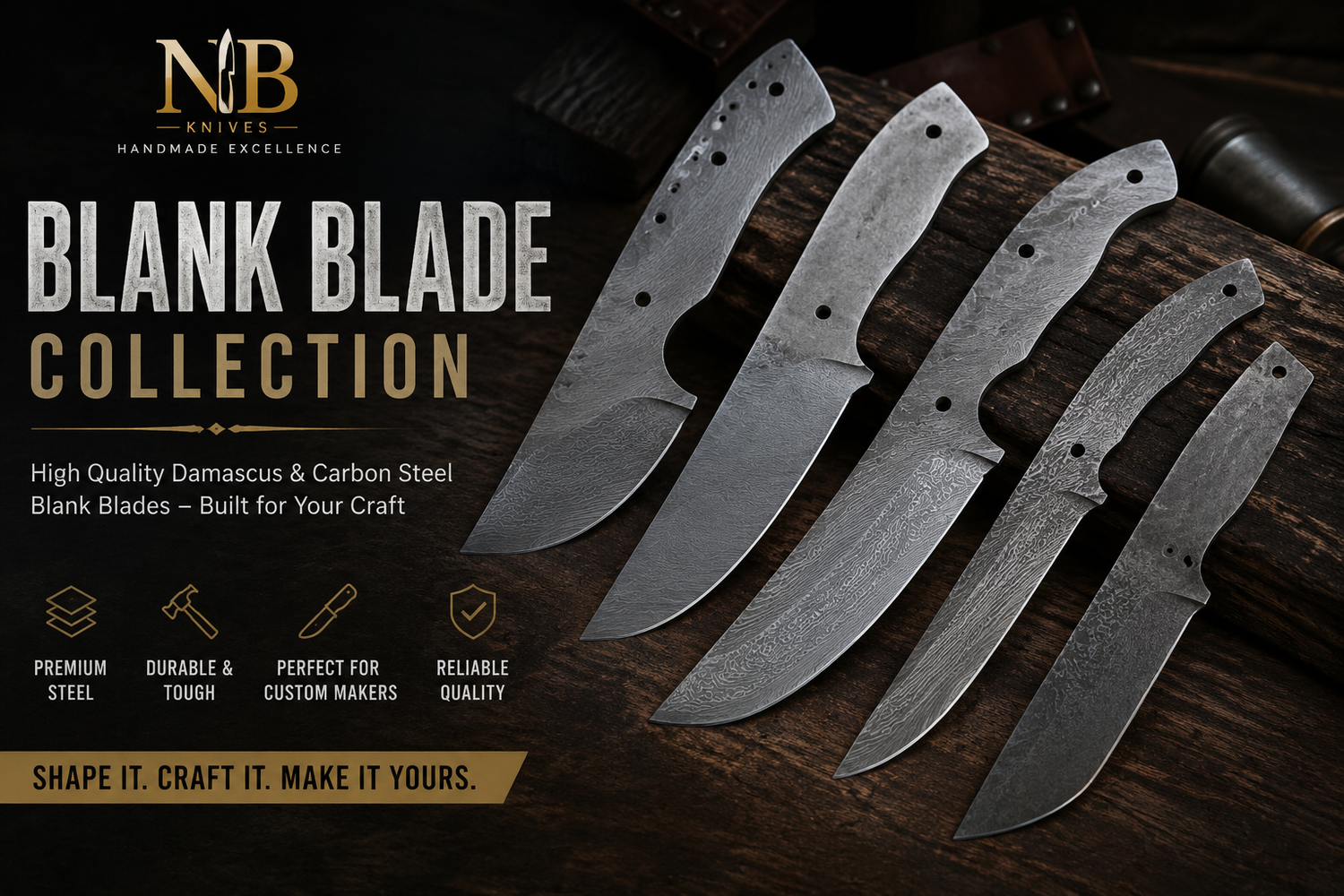 Damascus Blank Blades 