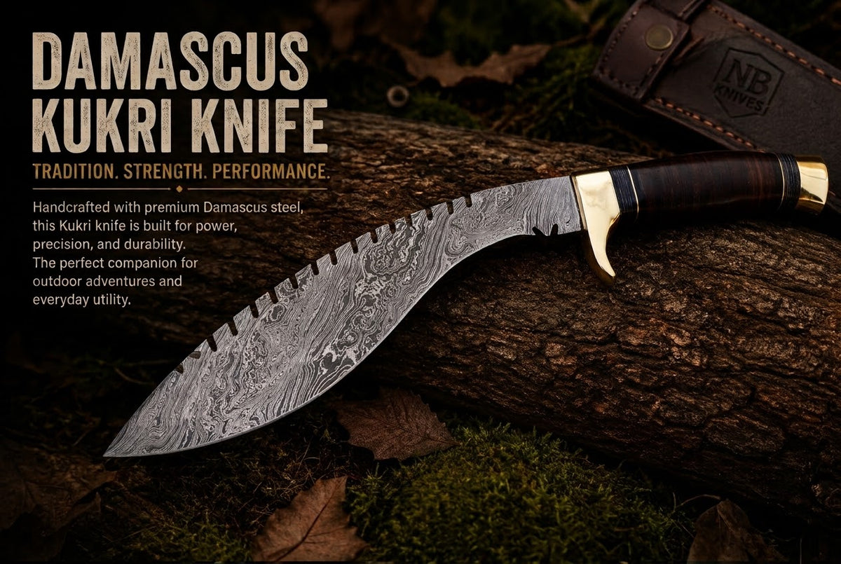 Damascus Kukri Knives