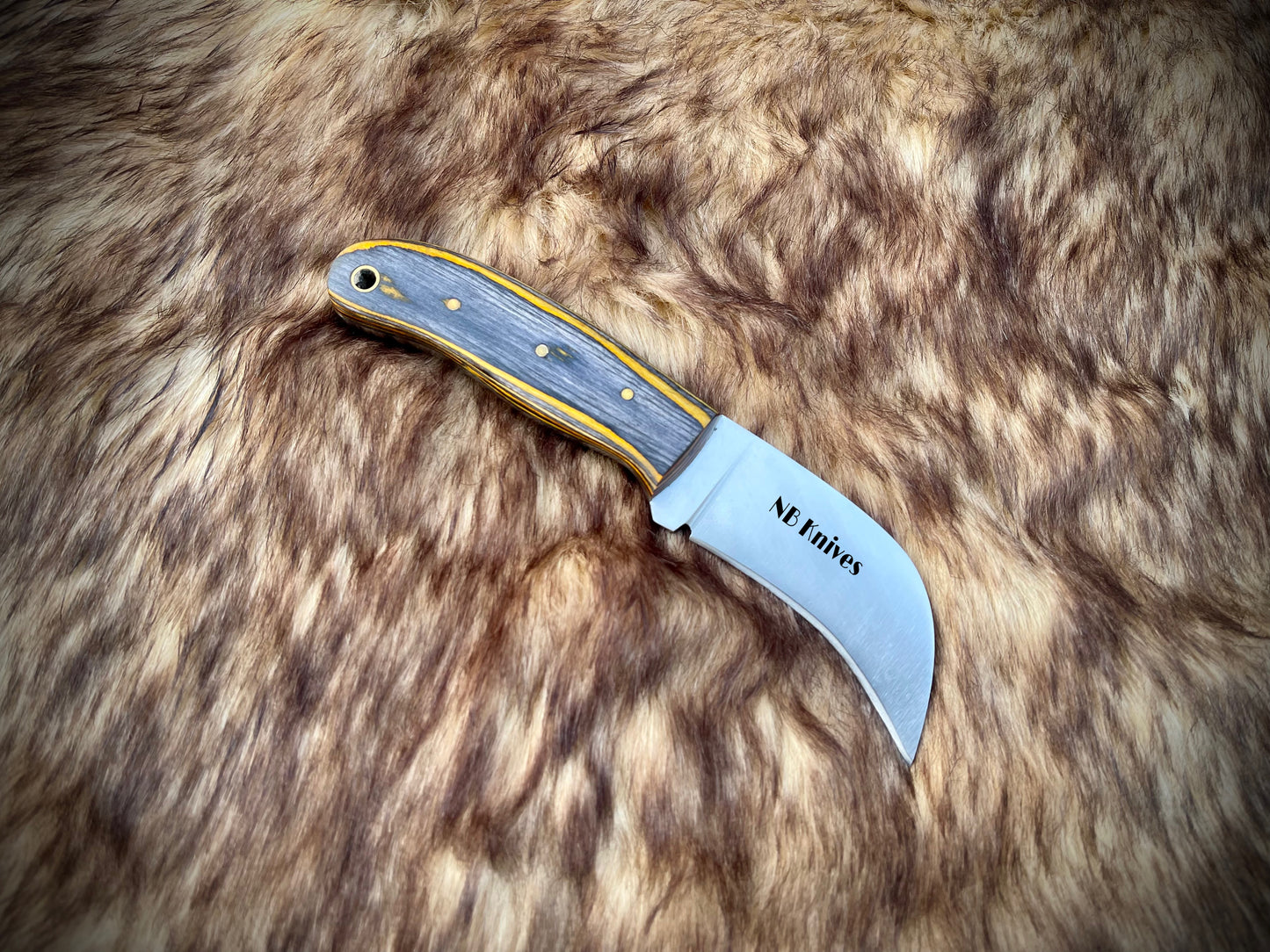Custom Handmade D2 Steel Full Tang Howkbill Knife Handle Hardwood With Leather Sheath High-Quality Hawkbill Knife for Efficient Cutting Tasks