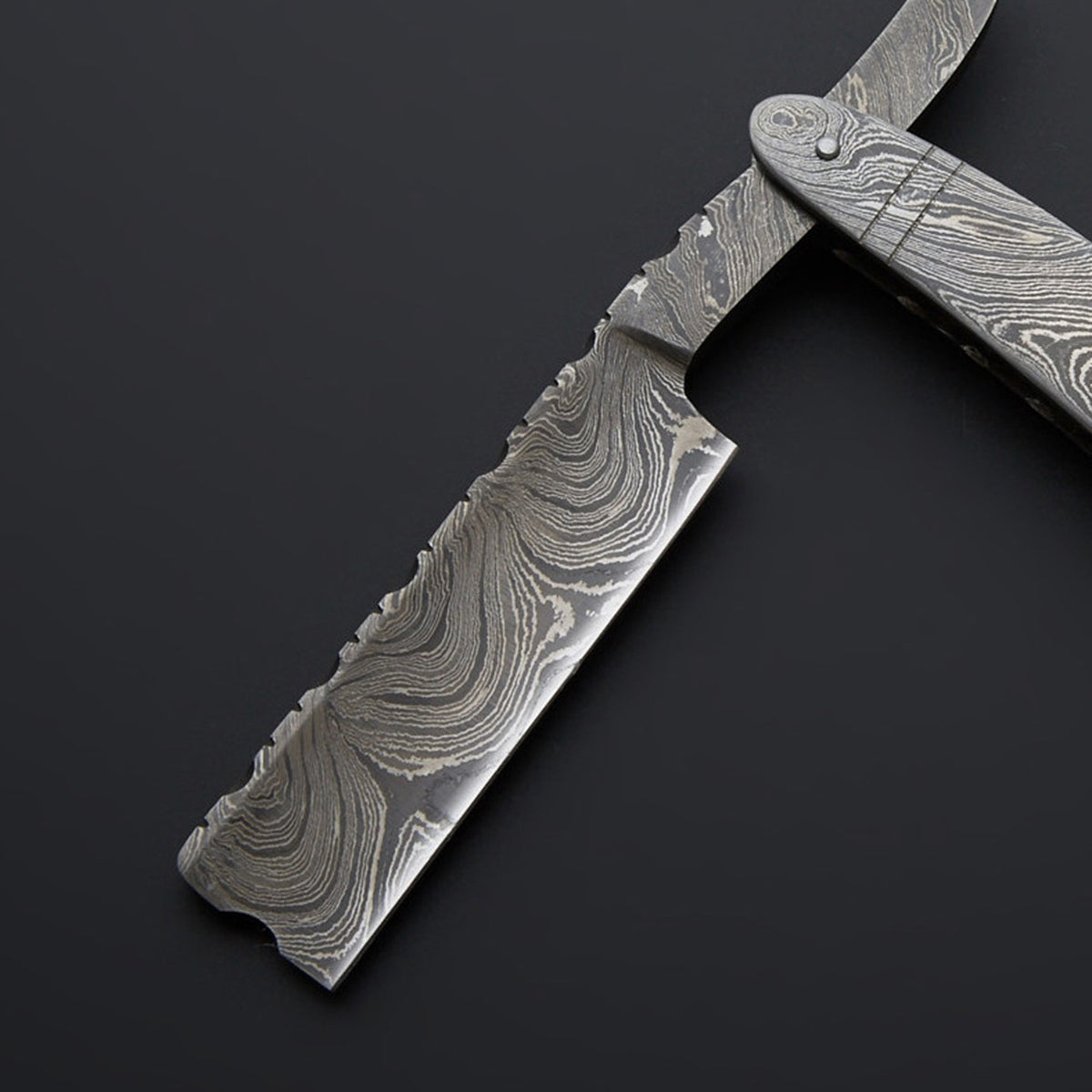 Custom Handmade Full Damascus Steel Razor  Handcrafted Damascus Razor for the Discerning Gentleman
