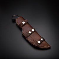 Custom Handmade Damascus Steel Tracker Knife Handle Black Micarta With Leather Sheath High-Quality Tracker Knife for Wilderness Adventures