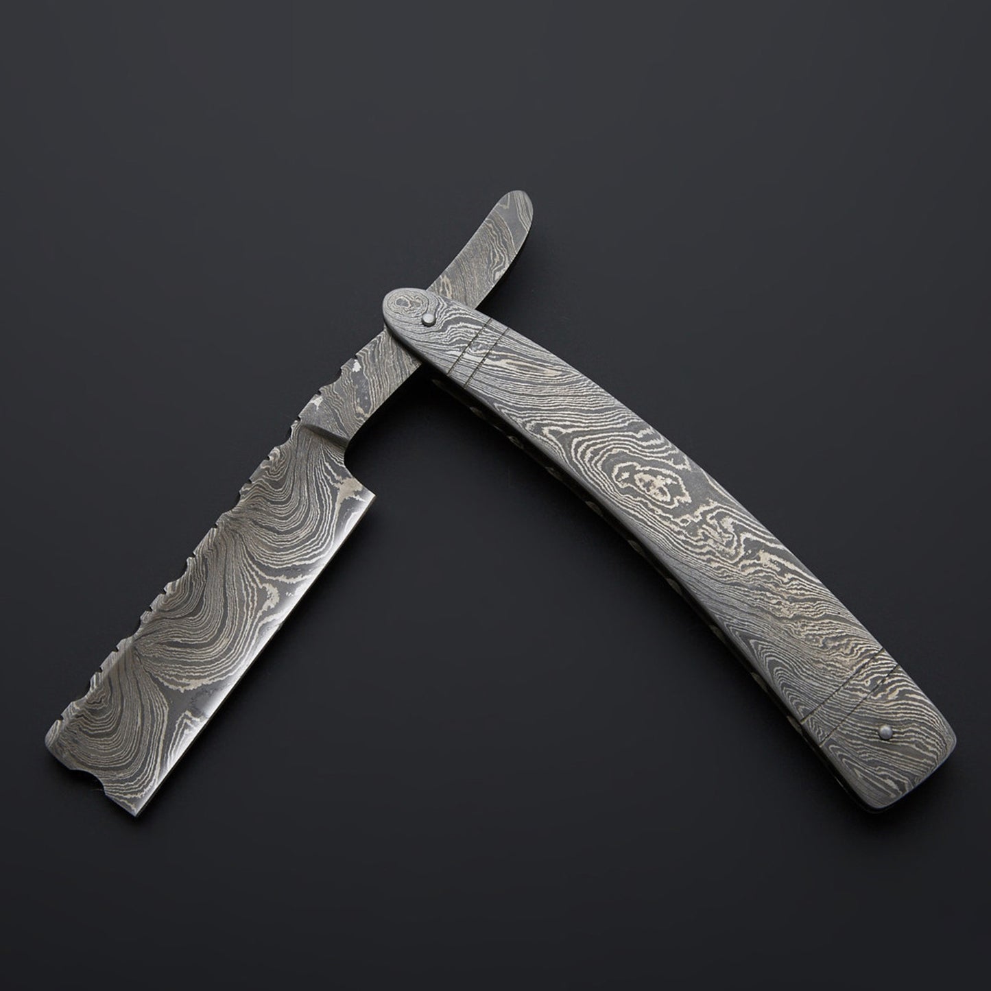 Custom Handmade Full Damascus Steel Razor  Handcrafted Damascus Razor for the Discerning Gentleman