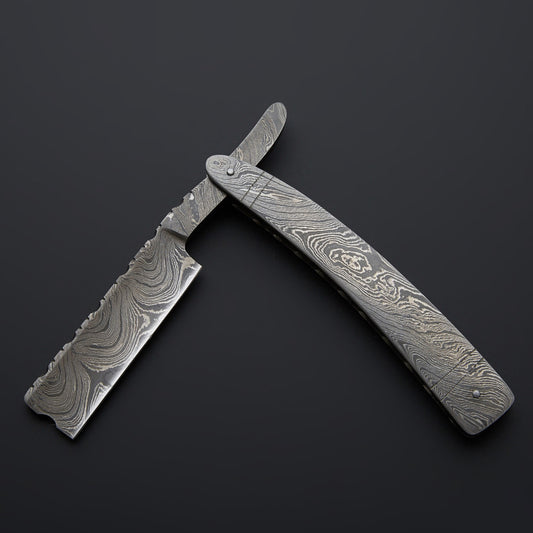 Custom Handmade Full Damascus Steel Razor  Handcrafted Damascus Razor for the Discerning Gentleman