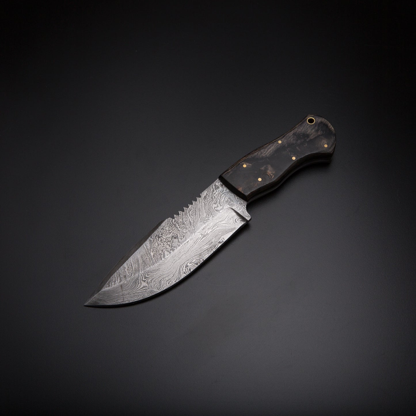 Custom Handmade Damascus Steel Skinner Knife Handle Hardwood With Leather Sheath Top-Quality Skinner Knife for Outdoor Cooking