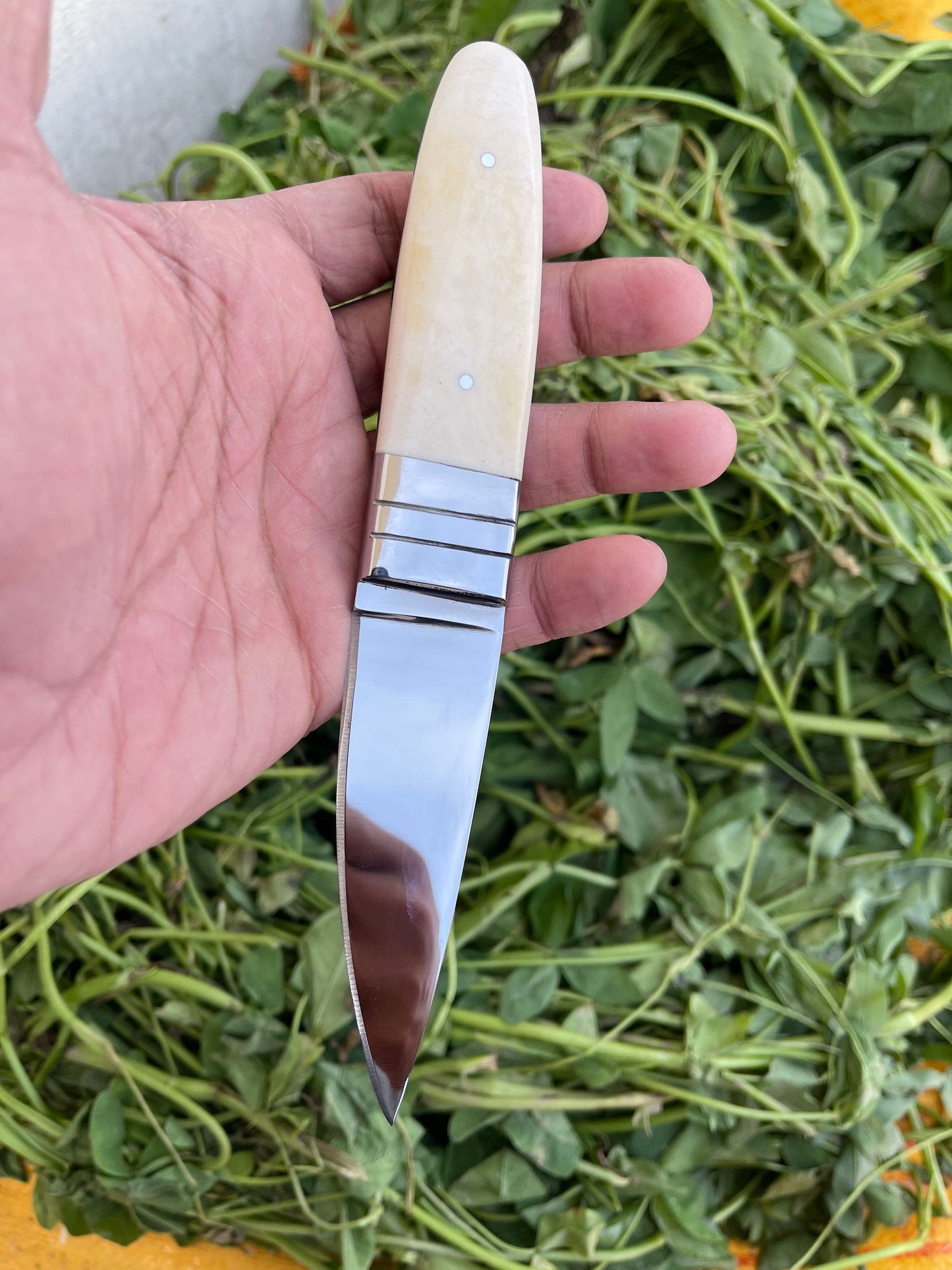 |NB KNIVES| CUSTOM HANDMADE D2 STEEL HUNTING KNIFE HANDLE BONE