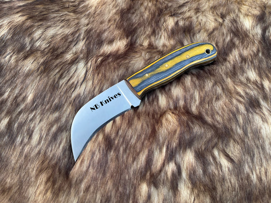 Custom Handmade D2 Steel Full Tang Howkbill Knife Handle Hardwood With Leather Sheath High-Quality Hawkbill Knife for Efficient Cutting Tasks