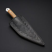 Custom Handmade D2 Steel Blade Handle Olivewood With Leather Sheath Compact Tactical Hunting Tool