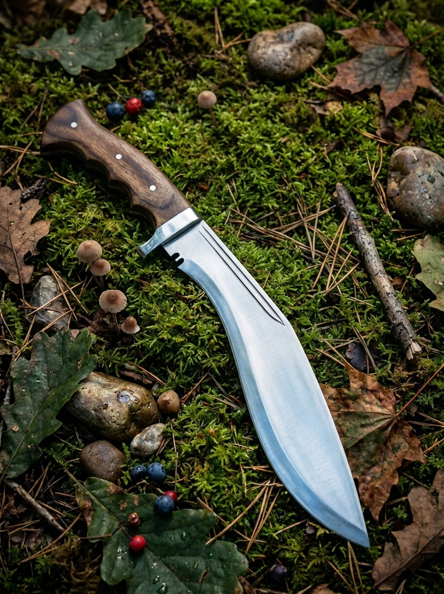 D2 Steel Kukri Knife Featuring Pakka Wood Handle