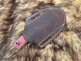 |NB KNIVES| CUSTOM HANDMADE DAMASCUS COWBOY BULL CUTTER KNIFE WITH LEATHER SHEATH