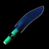 |NB KNIVES| Custom Handmade Damascus Steel Kukri Knife Handle Brass/Hardwood With Leather Sheath