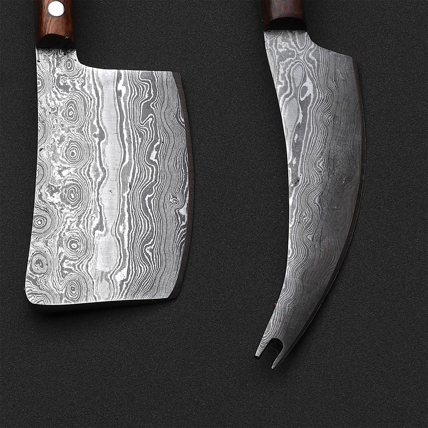 |NB KNIVES| Custom Handmade Cheese Serving Set/ Set Of 3 Pcs Handle Rosewood