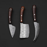 |NB KNIVES| Custom Handmade Cheese Serving Set/ Set Of 3 Pcs Handle Rosewood