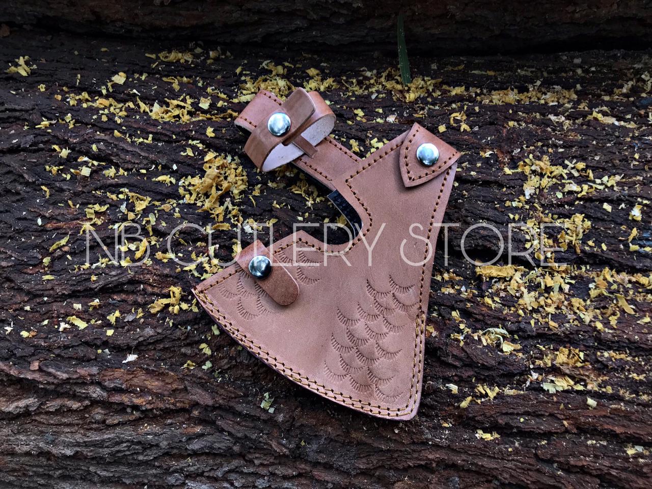 Custom Handmade Viking Forged Axe Viking hatchet, bearded axe, battle axe, With Beautiful Leather Sheath