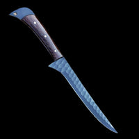 |NB KNIVES| Custom Handmade Carbon Steel Fillet Knife Handle Venge Wood With Leather Sheath