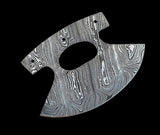 Custom Handmade Damascus Steel Ulu Blank Blade With Leather Sheath Ulu Kitchen Knife Compact Ulu For Cooking