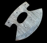 Custom Handmade Damascus Steel Ulu Blank Blade With Leather Sheath Ulu Kitchen Knife Compact Ulu For Cooking