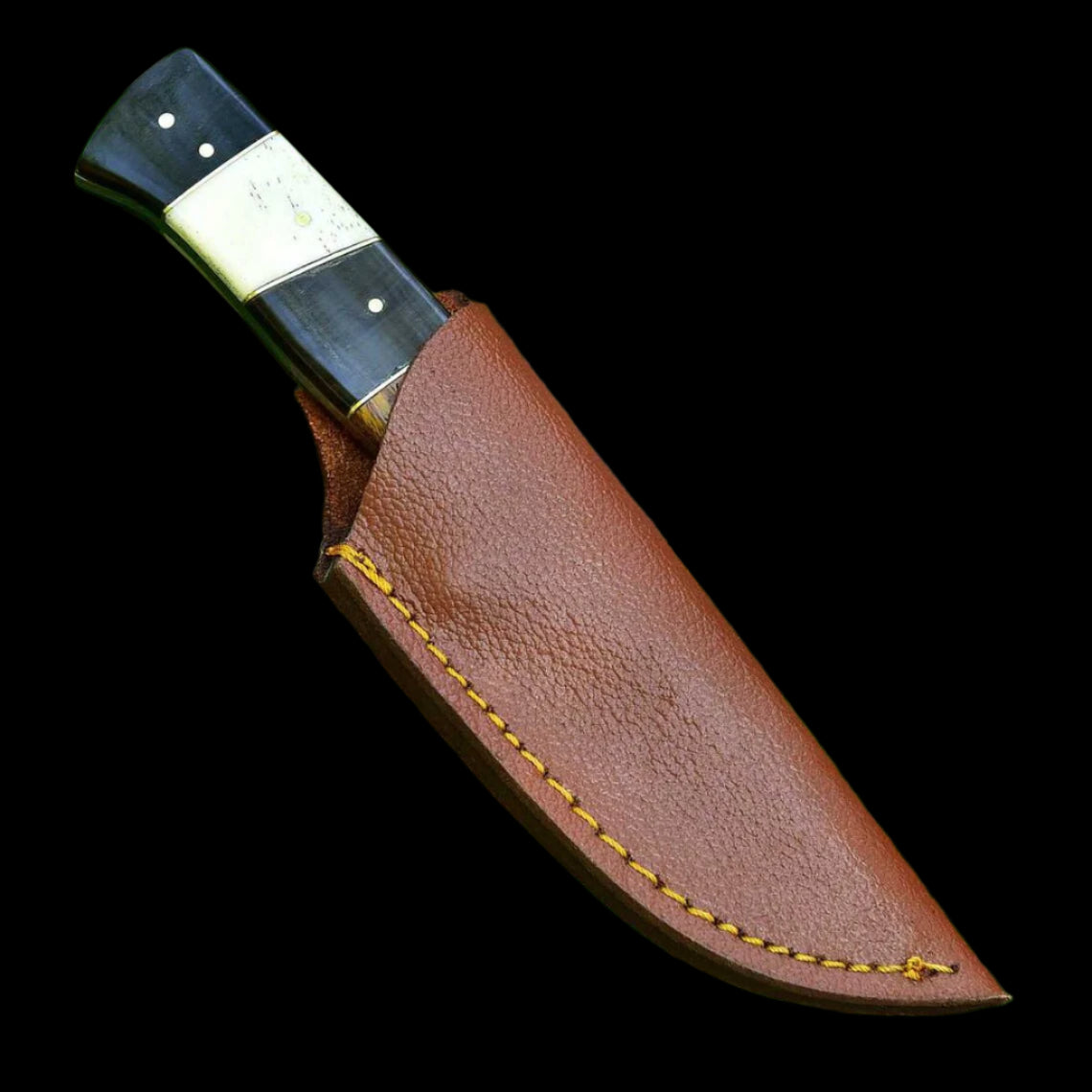 Custom Handmade D2 Steel Skinner knife Handle Rosewood/Hardwood/Cowbone With Leather Sheath All-Purpose Hunting Skinner